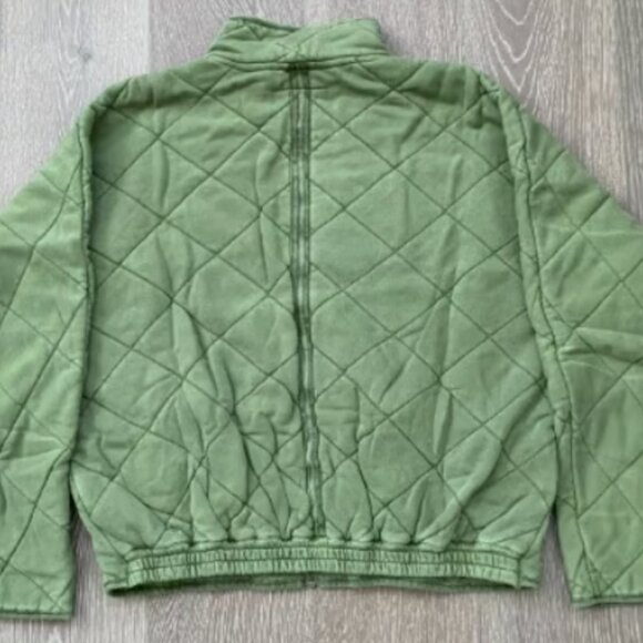 Garnet Hill Easy Quilted Knit Jacket, bomber style - Picture 4 of 6